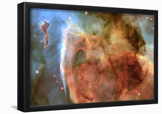 Light and Shadow in the Carina Nebula Space Photo Art Poster Print-null-Framed Poster