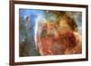 Light and Shadow in the Carina Nebula Space-null-Framed Photo