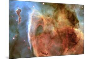 Light and Shadow in the Carina Nebula Space-null-Mounted Photo
