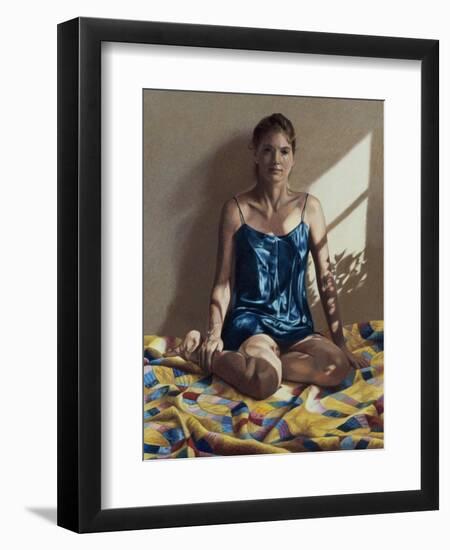 Light and Shadows and a Seated Woman, c.1997-Helen J. Vaughn-Framed Giclee Print