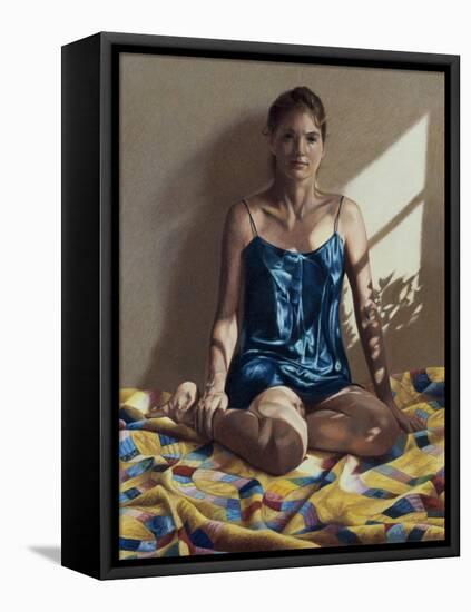 Light and Shadows and a Seated Woman, c.1997-Helen J. Vaughn-Framed Stretched Canvas