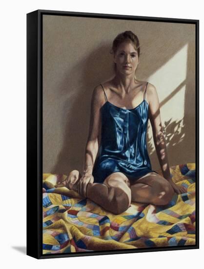 Light and Shadows and a Seated Woman, c.1997-Helen J. Vaughn-Framed Stretched Canvas