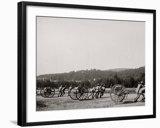 Light Artillery Drill, Hand Battery, West Point, N.Y.-null-Framed Photo