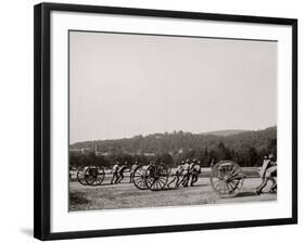 Light Artillery Drill, Hand Battery, West Point, N.Y.-null-Framed Photo