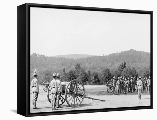 Light Artillery Drill, Hand Battery, West Point, N.Y.-null-Framed Stretched Canvas