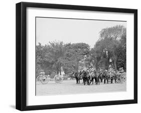 Light Artillery Drill, Horse Battery, at Ease, United States Military Academy, West Point, N.Y.-null-Framed Photo