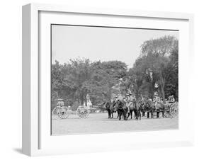 Light Artillery Drill, Horse Battery, at Ease, United States Military Academy, West Point, N.Y.-null-Framed Photo