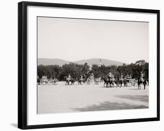 Light Artillery Drill, Horse Battery, Forward, West Point, N.Y.-null-Framed Photo