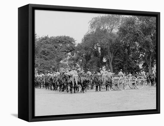 Light Artillery Drill, Horse Battery, Mounting, United States Military Academy, West Point, N.Y.-null-Framed Stretched Canvas