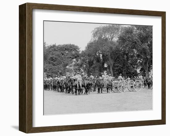 Light Artillery Drill, Horse Battery, Mounting, United States Military Academy, West Point, N.Y.-null-Framed Photo