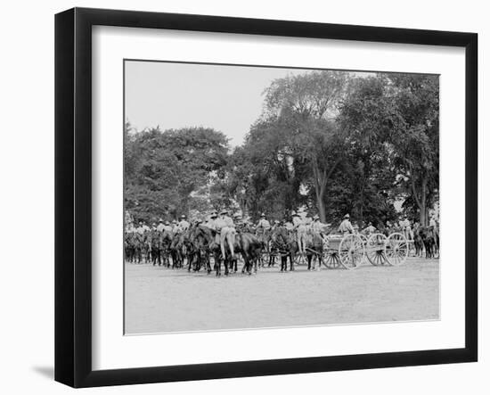 Light Artillery Drill, Horse Battery, Mounting, United States Military Academy, West Point, N.Y.-null-Framed Photo