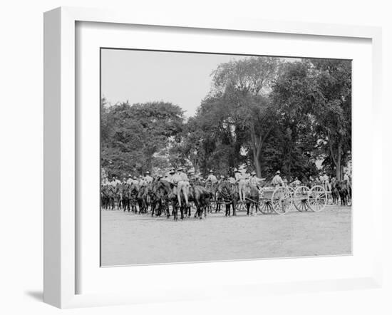 Light Artillery Drill, Horse Battery, Mounting, United States Military Academy, West Point, N.Y.-null-Framed Photo