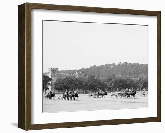 Light Artillery Drill, Horse Battery, under Way, United States Military Academy, West Point, N.Y.-null-Framed Photo