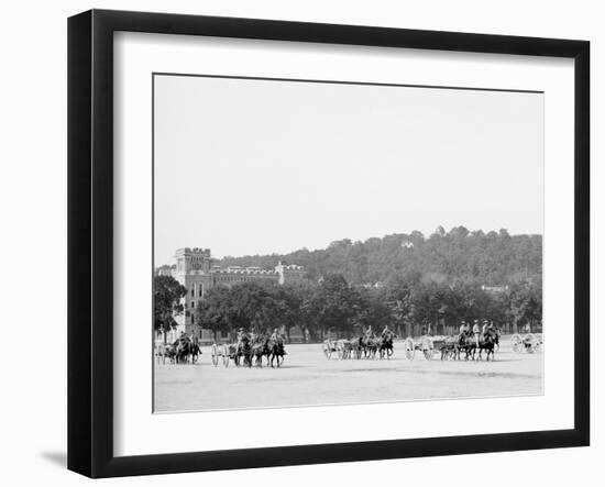 Light Artillery Drill, Horse Battery, under Way, United States Military Academy, West Point, N.Y.-null-Framed Photo