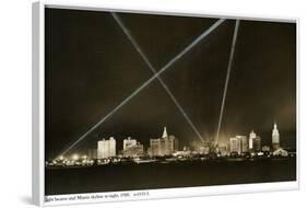 Light Beams and the Miami Skyline at Night, 1926-null-Framed Photographic Print