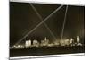 Light Beams and the Miami Skyline at Night, 1926-null-Mounted Photographic Print