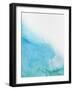 Light Blue Abstract Watercolor I-Hallie Clausen-Framed Art Print