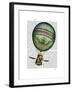 Light Blue Hot Air Balloon-Fab Funky-Framed Art Print