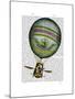 Light Blue Hot Air Balloon-Fab Funky-Mounted Art Print