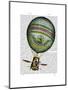 Light Blue Hot Air Balloon-Fab Funky-Mounted Art Print