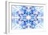 Light Blue Kaleidoscope Background-Steve18-Framed Art Print