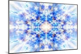 Light Blue Kaleidoscope Background-Steve18-Mounted Art Print