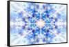 Light Blue Kaleidoscope Background-Steve18-Framed Stretched Canvas