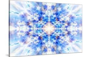 Light Blue Kaleidoscope Background-Steve18-Stretched Canvas