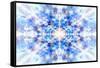 Light Blue Kaleidoscope Background-Steve18-Framed Stretched Canvas
