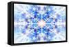 Light Blue Kaleidoscope Background-Steve18-Framed Stretched Canvas