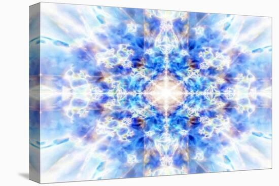 Light Blue Kaleidoscope Background-Steve18-Stretched Canvas