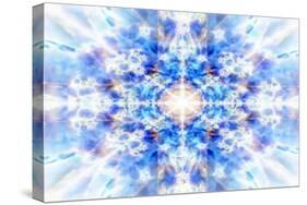 Light Blue Kaleidoscope Background-Steve18-Stretched Canvas