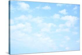 Light Blue Sky with Clouds, May Be Used as Background-Zoom-zoom-Stretched Canvas