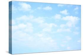 Light Blue Sky with Clouds, May Be Used as Background-Zoom-zoom-Stretched Canvas