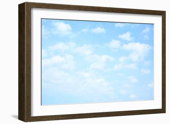 Light Blue Sky with Clouds, May Be Used as Background-Zoom-zoom-Framed Photographic Print