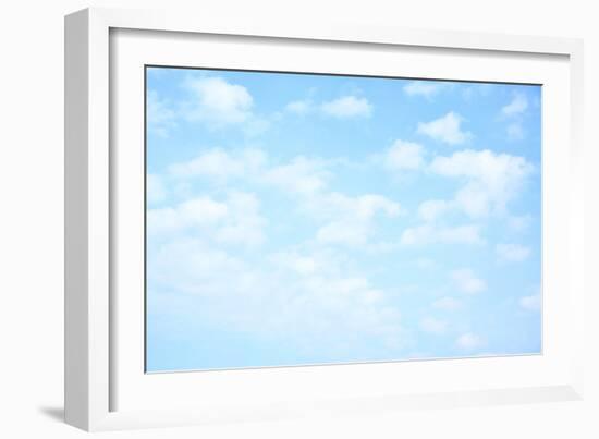 Light Blue Sky with Clouds, May Be Used as Background-Zoom-zoom-Framed Photographic Print