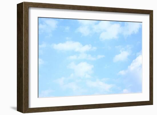 Light Blue Spring Sky with Clouds, May Be Used as Background-Zoom-zoom-Framed Photographic Print