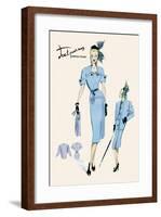 Light Blue Suit with Buttons-null-Framed Art Print