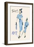 Light Blue Suit with Buttons-null-Framed Art Print