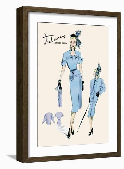 Light Blue Suit with Buttons-null-Framed Art Print