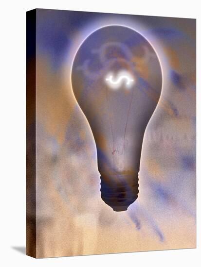 Light Bulb and Dollar Sign-null-Stretched Canvas