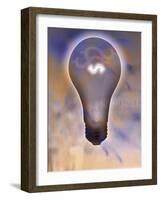 Light Bulb and Dollar Sign-null-Framed Photographic Print