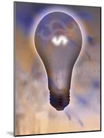 Light Bulb and Dollar Sign-null-Mounted Photographic Print