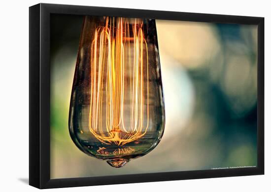 Light Bulb Closeup-null-Framed Poster