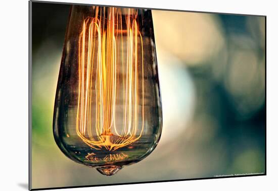 Light Bulb Closeup-null-Mounted Poster