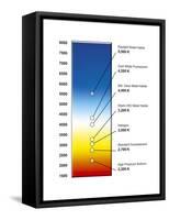 Light Bulb Colour Temperature Spectrum-Henning Dalhoff-Framed Stretched Canvas