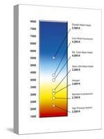 Light Bulb Colour Temperature Spectrum-Henning Dalhoff-Stretched Canvas