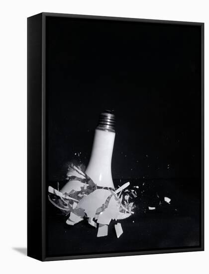Light Bulb Shattering-null-Framed Stretched Canvas