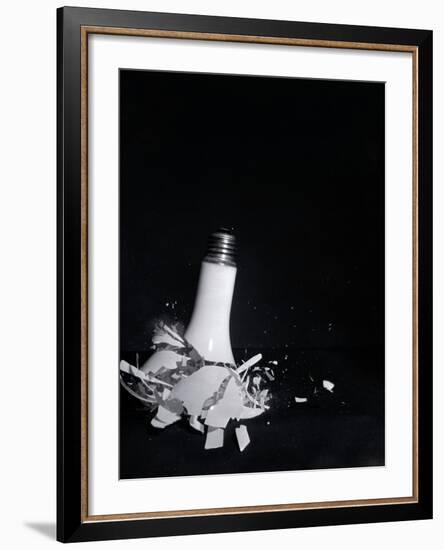 Light Bulb Shattering-null-Framed Photographic Print