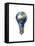 Light Bulb with Planet Earth Inside Glass, Africa and Europe View-null-Framed Stretched Canvas